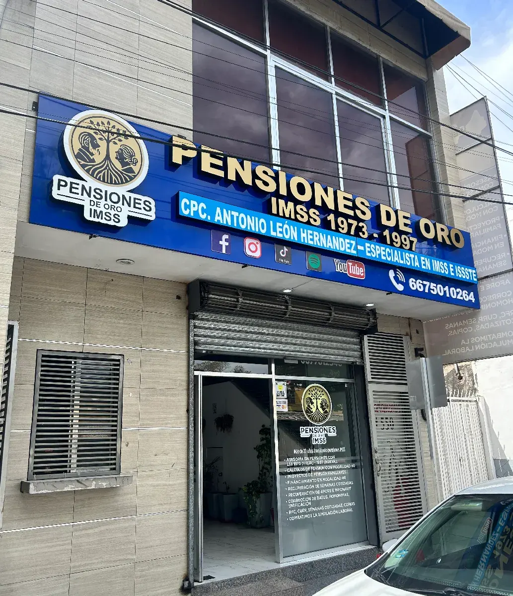 Fachada de Pensiones de Oro IMSS en Culiacán